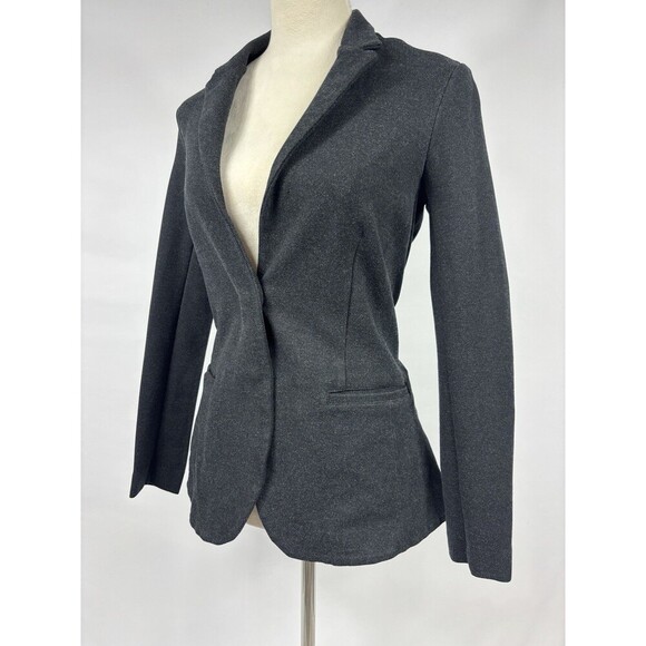Athleta Venice Blazer Dark Heather Grey 8 Stretch Single Breasted - Picture 14 of 14